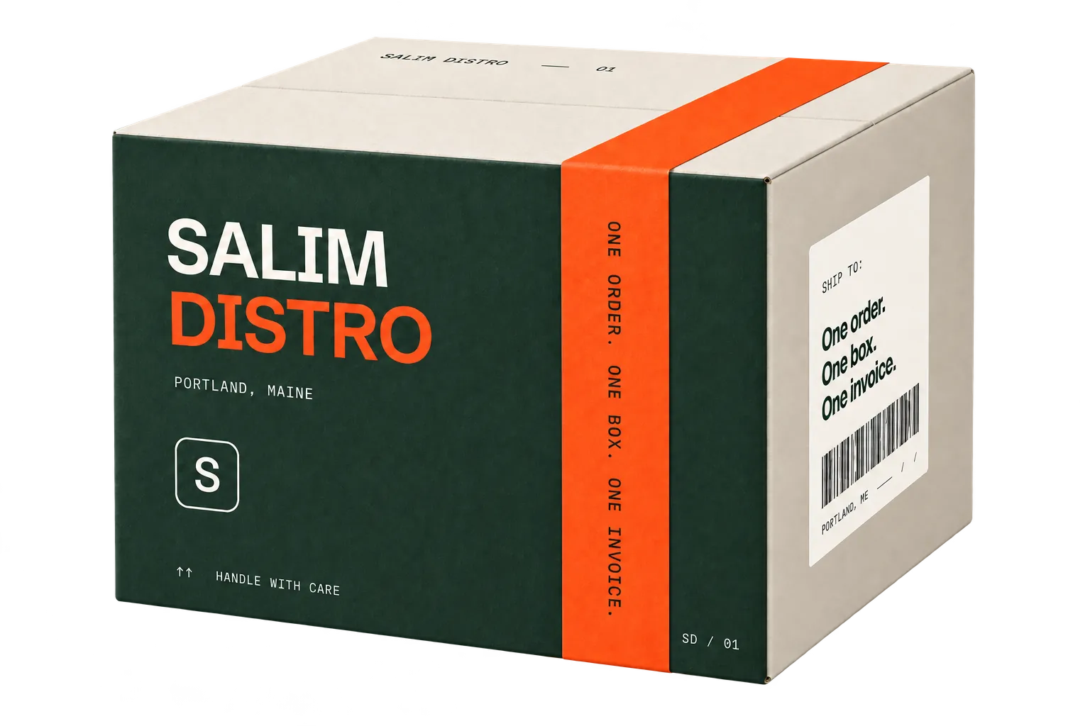 Salim Distro shipping box